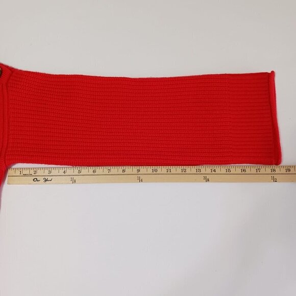 NWT Madewell Red Calloway Pullover Sweater Wool Blend Wide Sleeves Boatneck Boxy - Picture 15 of 15